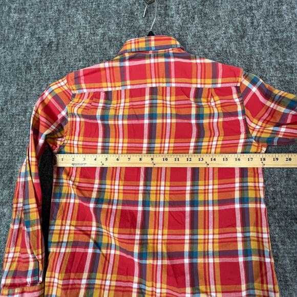 J Crew Shirt Boys 12 Crewcuts Everyday Kids Button-Front Long-Sleeve Plaid - Picture 9 of 12